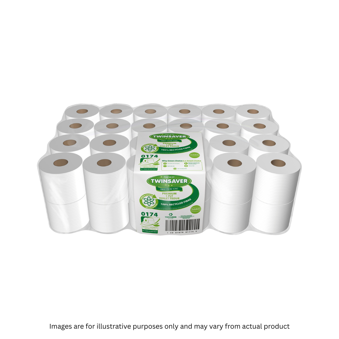TWINSAVER | 1 PLY PREMIUM TOILET TISSUE X 48 ROLLS (25A) | ITEM CODE: 174-2025