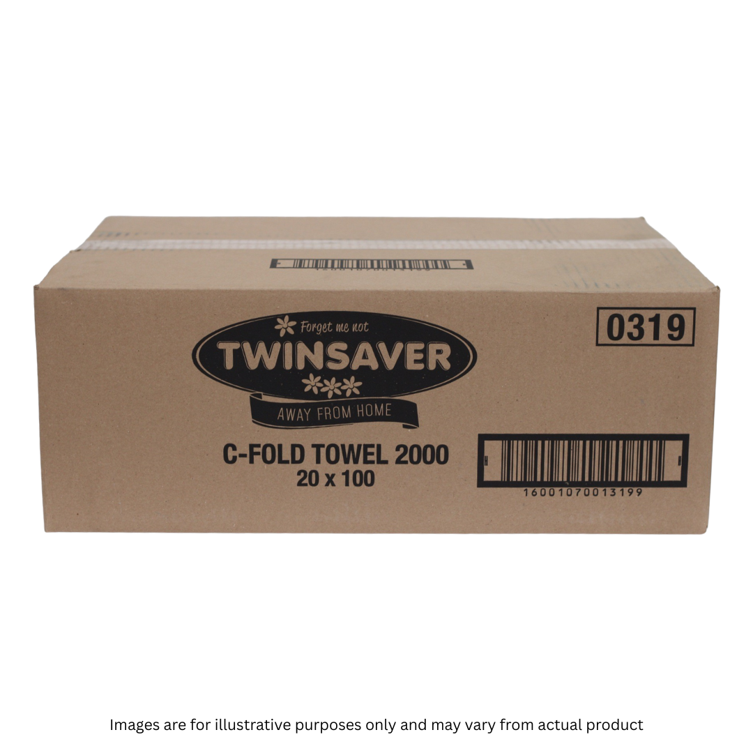 TWINSAVER | 1 PLY FLAT C-FOLD HAND TOWEL (25A) | ITEM CODE: 319-2025 - Image 2