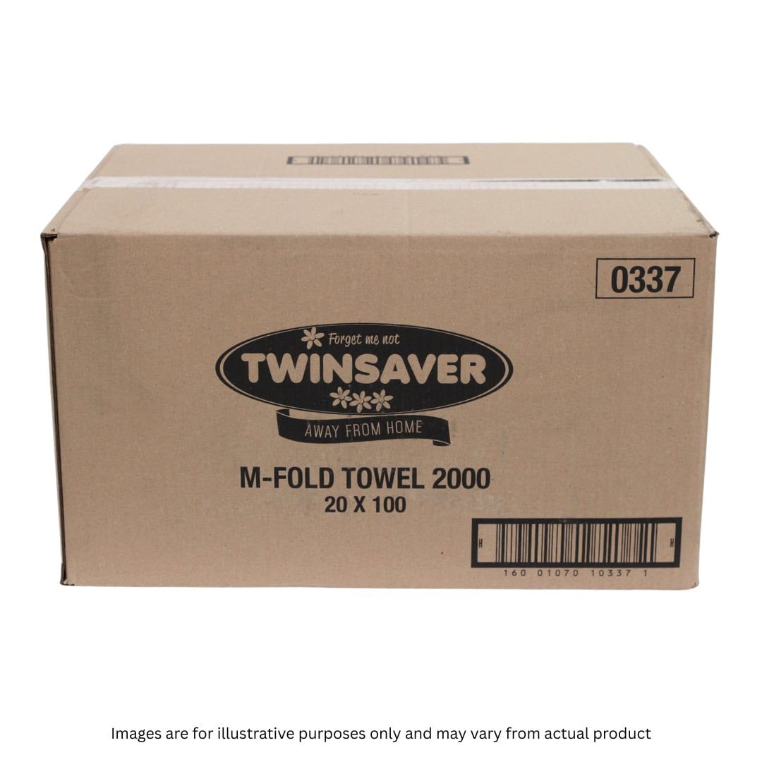 TWINSAVER | 2 PLY INTERFOLD M-FOLD LAMINATE HAND TOWEL | ITEM CODE: 337 - Image 2