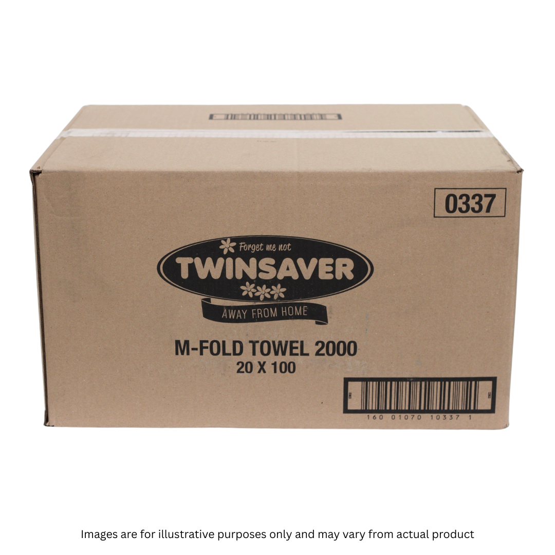 TWINSAVER | 2 PLY INTERFOLD M-FOLD LAMINATE HAND TOWEL (25A) | ITEM CODE: 337-2025 - Image 2