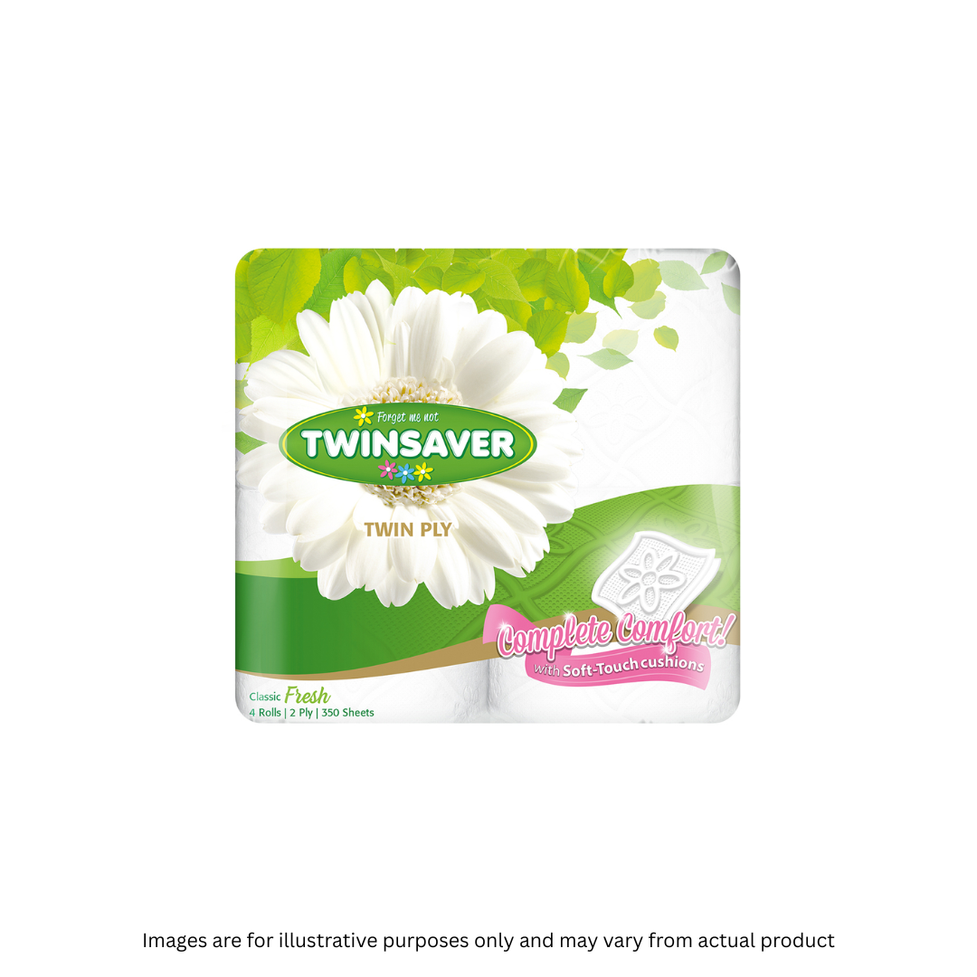 TWINSAVER | 2 PLY LUXURY VIRGIN TOILET TISSUE X 48 ROLLS (25A) | ITEM CODE: 1320-2025