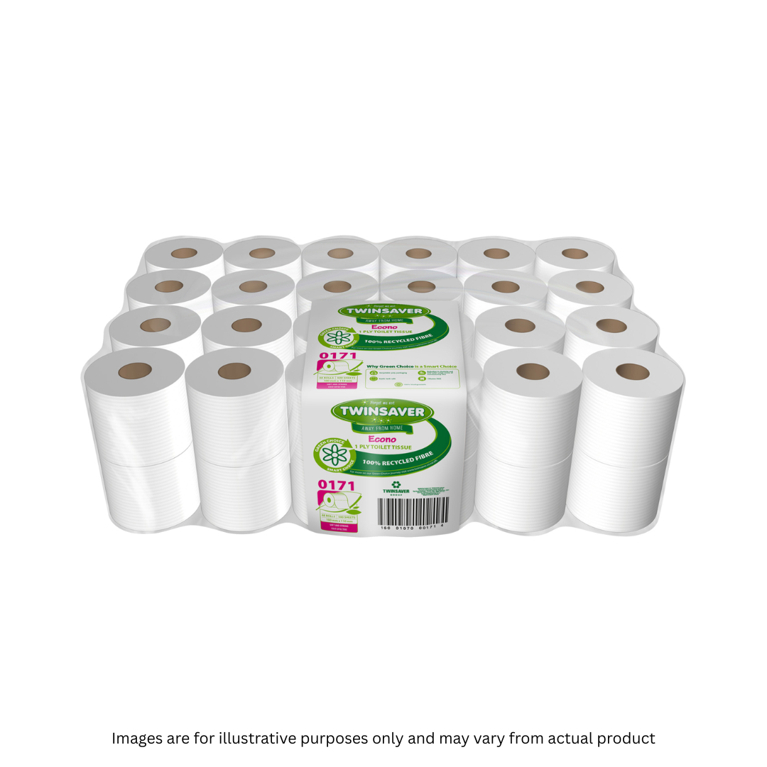 TWINSAVER | 1 PLY ECONO TOILET TISSUE X 48 ROLLS (25A) | ITEM CODE: 171-2025