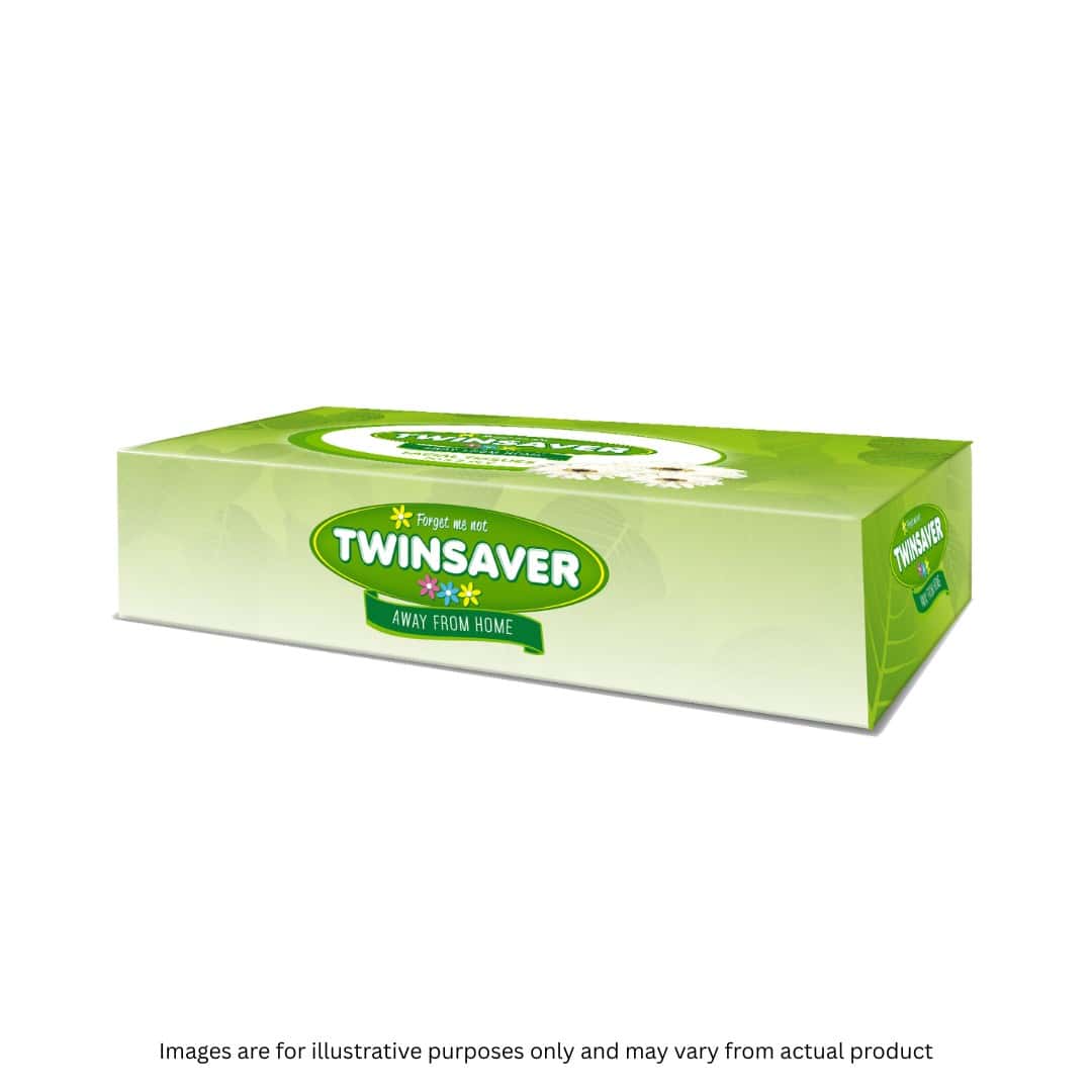 TWINSAVER | 2 PLY FACIAL TISSUE WHITE | 1 BOX | 90 SHEETS | ITEM CODE: 2030/1