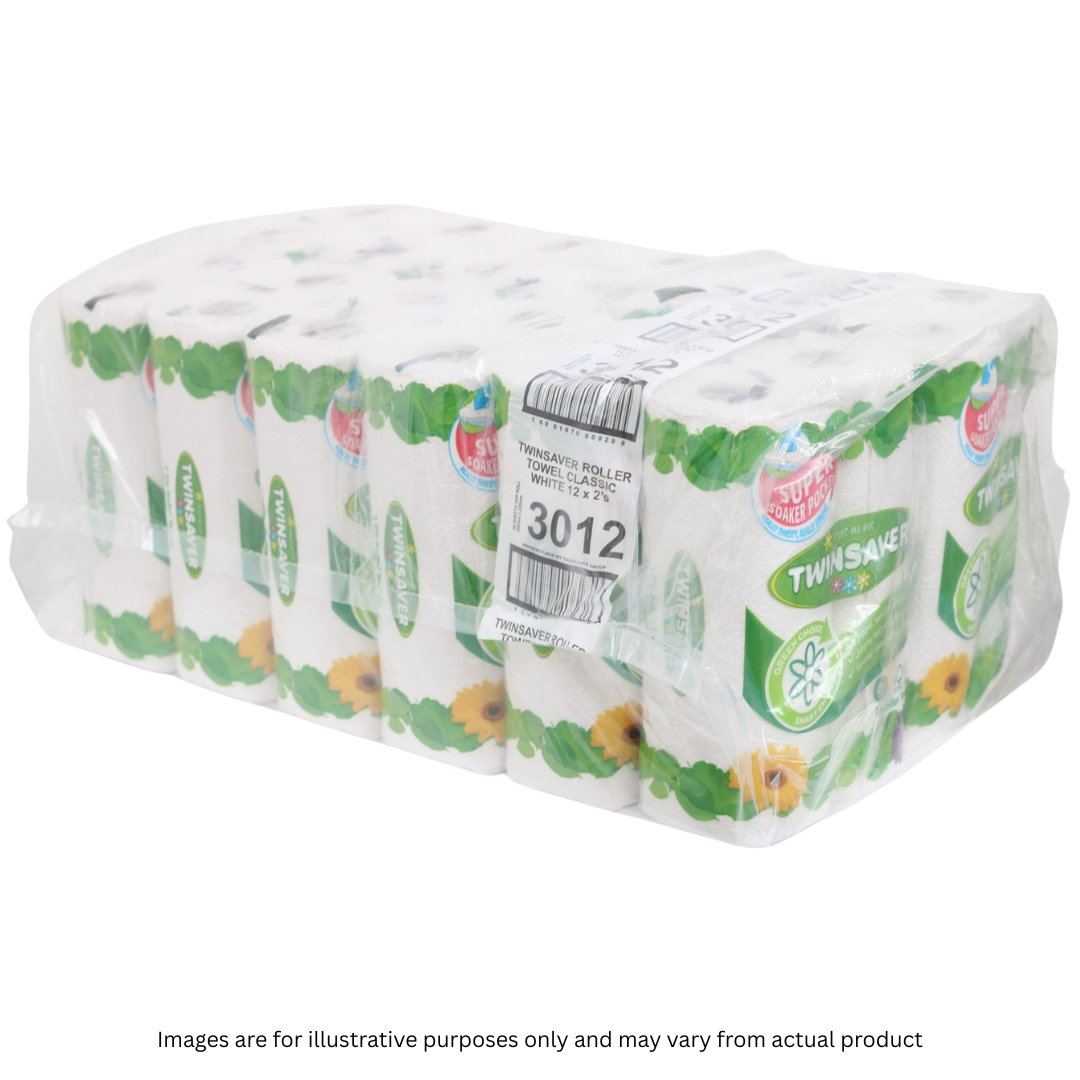 TWINSAVER | 2 PLY KITCHEN TOWEL X 24 ROLLS (25B) | ITEM CODE: 3012-2025 - Image 2