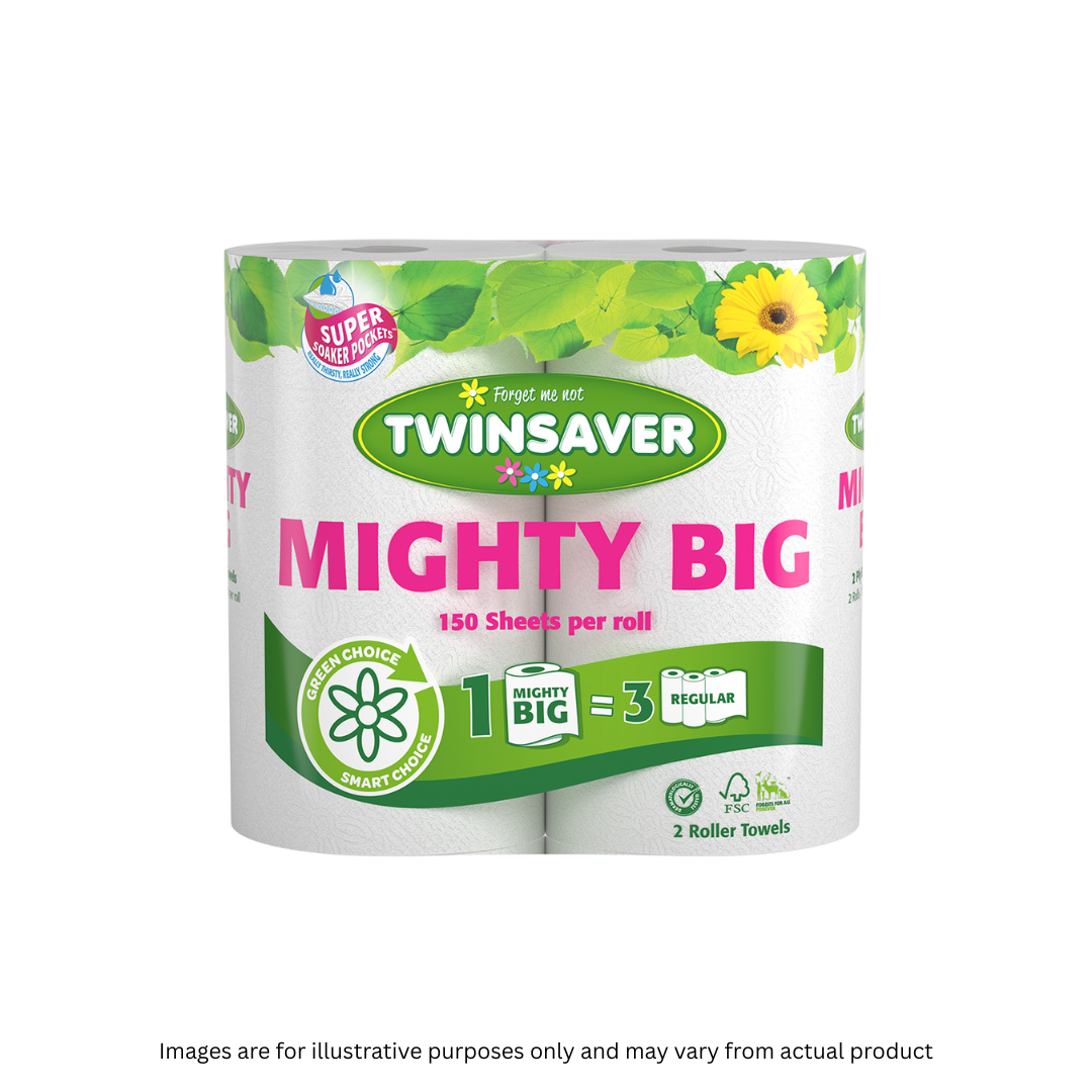 TWINSAVER | 2 PLY MIGHTY BIG KITCHEN TOWEL X 12 ROLLS (25B) | ITEM CODE: 3020-2025