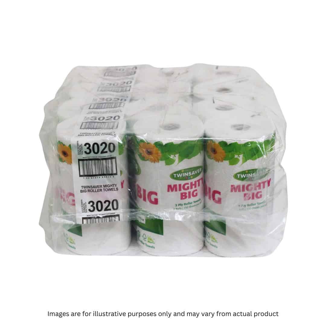 TWINSAVER | 2 PLY MIGHTY BIG KITCHEN TOWEL X 12 ROLLS | ITEM CODE: 3020 - Image 2