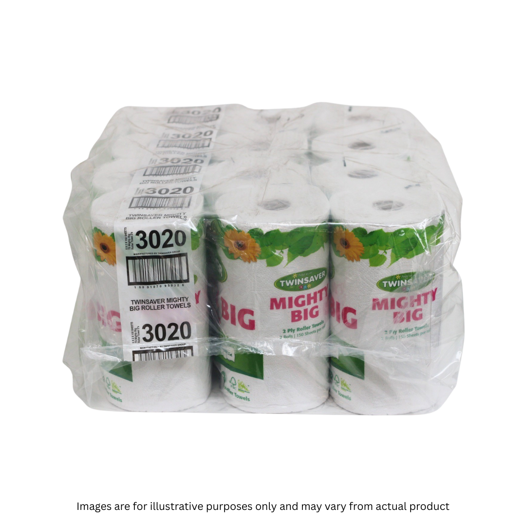 TWINSAVER | 2 PLY MIGHTY BIG KITCHEN TOWEL X 12 ROLLS (25B) | ITEM CODE: 3020-2025 - Image 2