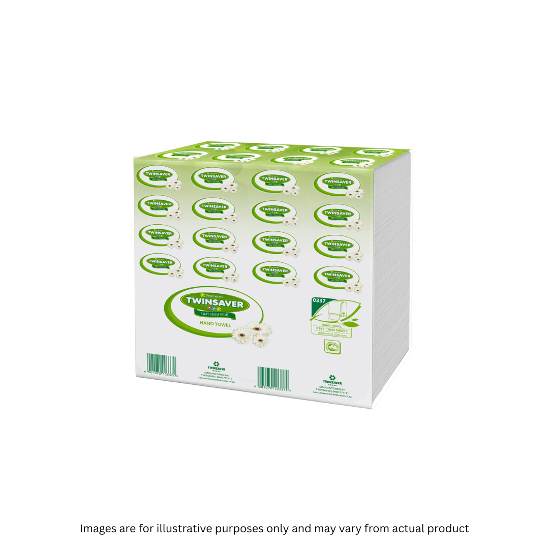 TWINSAVER | 2 PLY INTERFOLD M-FOLD LAMINATE HAND TOWEL (25A) | ITEM CODE: 337-2025