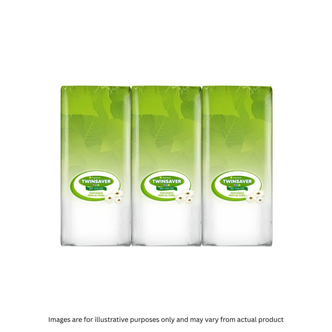 TWINSAVER | 2 PLY MEDIUM MEDICAL TOWEL X 18 ROLLS | ITEM CODE: 383 - Image 2
