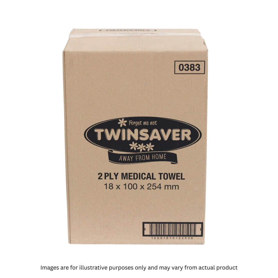 TWINSAVER | 2 PLY MEDIUM MEDICAL TOWEL X 18 ROLLS (25B) | ITEM CODE: 383-2025