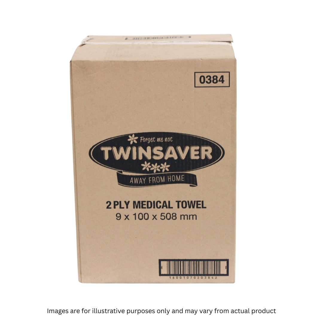 TWINSAVER | 2 PLY LARGE MEDICAL TOWEL X 9 ROLLS (25B) | ITEM CODE: 384-2025
