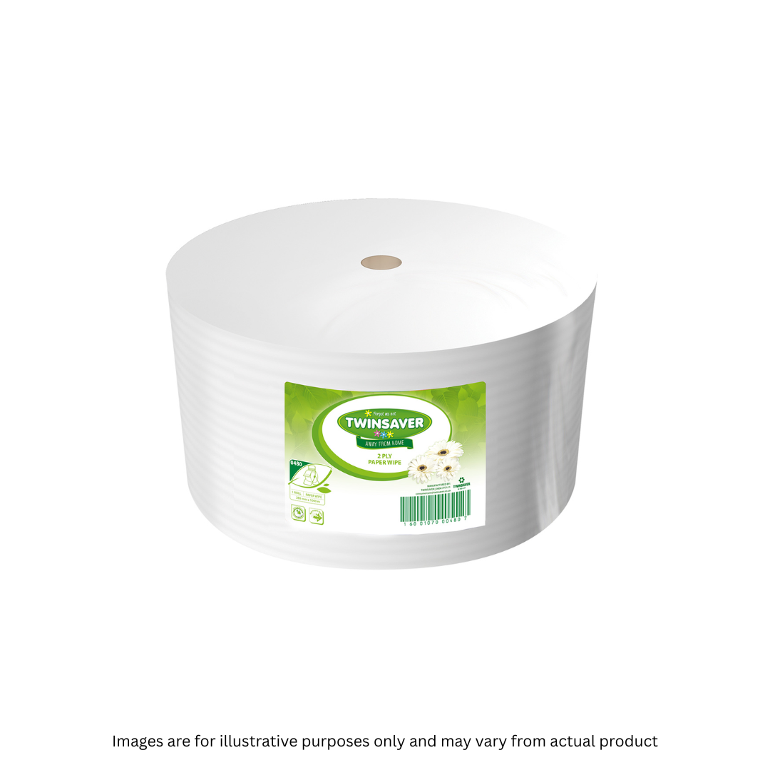 TWINSAVER | 2 PLY WIPER ROLL 280MM X 1000M (25B) | ITEM CODE: 480-2025