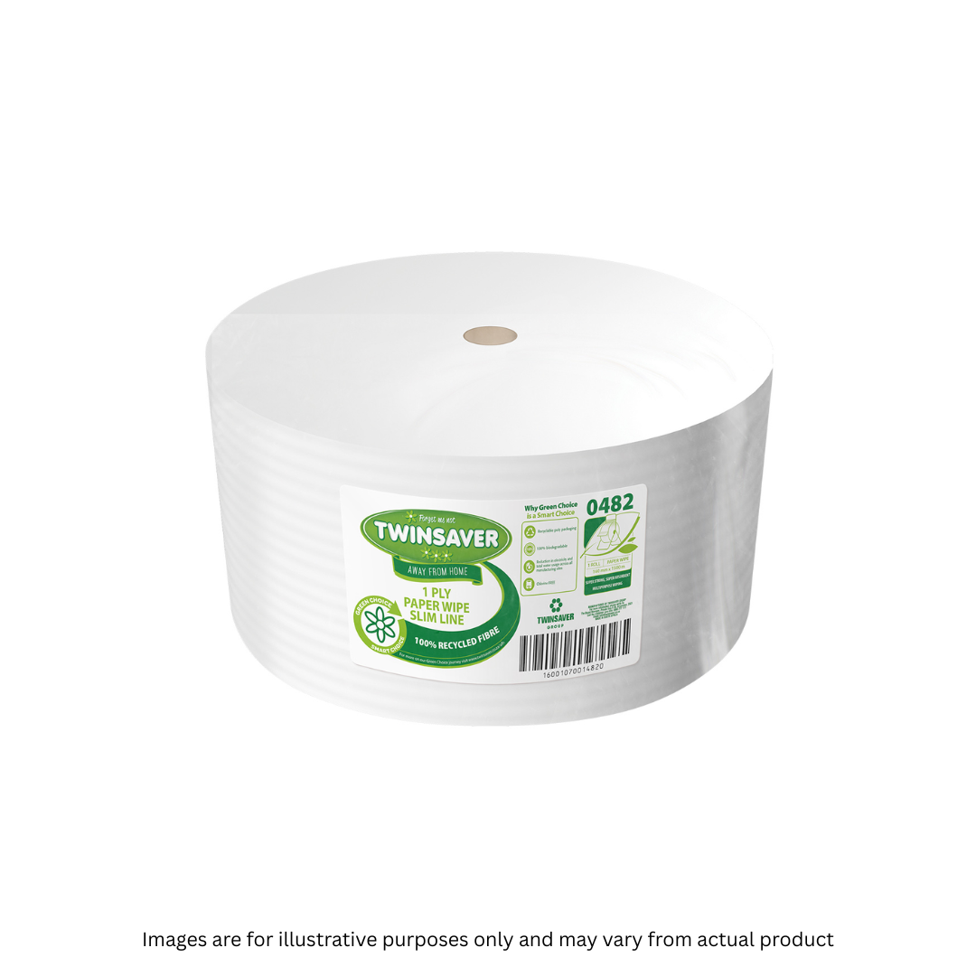 TWINSAVER | 1 PLY WIPER ROLL SLIM LINE 160MM X 1500M (25B) | ITEM CODE: 482-2025
