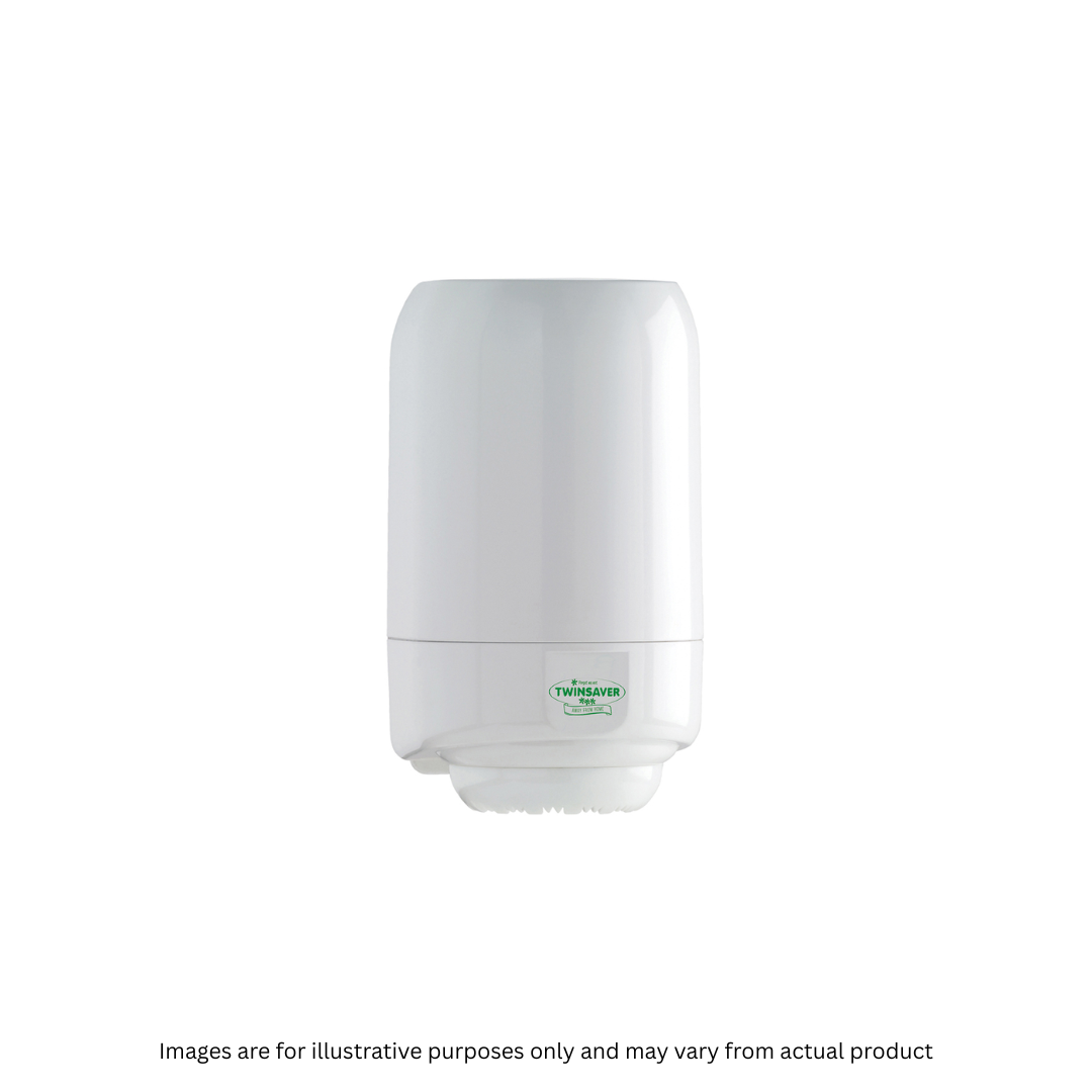TWINSAVER | MINI CENTREFEED DISPENSER WHITE (25A) | ITEM CODE: 527-2025