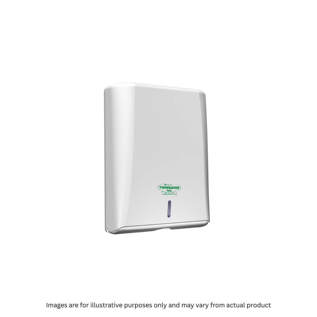 TWINSAVER | FOLDED HAND TOWEL DISPENSER WHITE (25A) | ITEM CODE: 914-2025