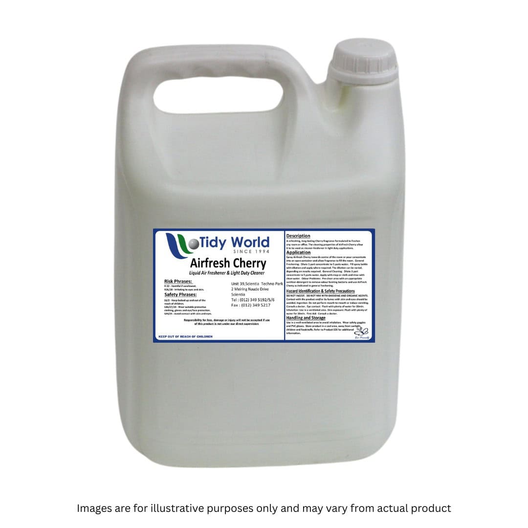 TIDY AIR CHERRY | LIQUID AIR FRESHNER & LIGHT DUTY CLEANER-5L