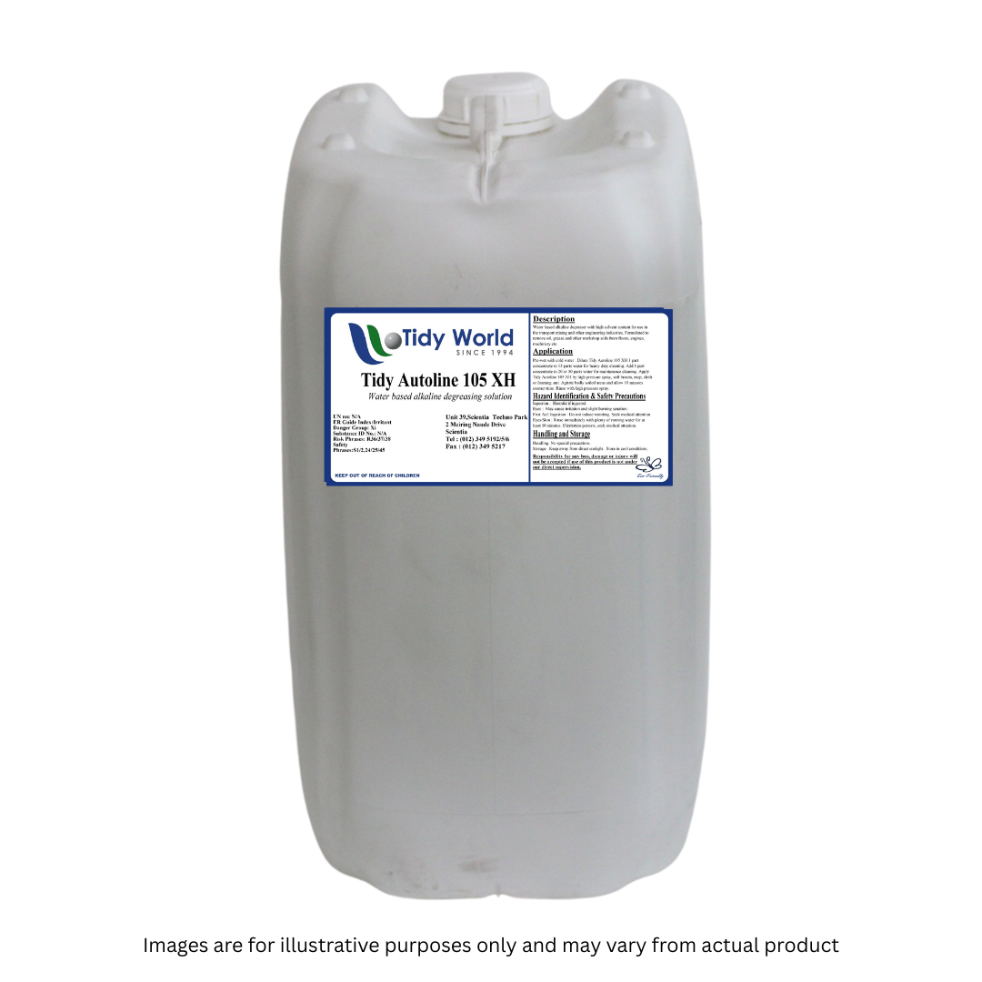 TIDY AUTOLINE 105XH | WATER BASED ALKALINE DEGRASING SOLUTION-25L-2025