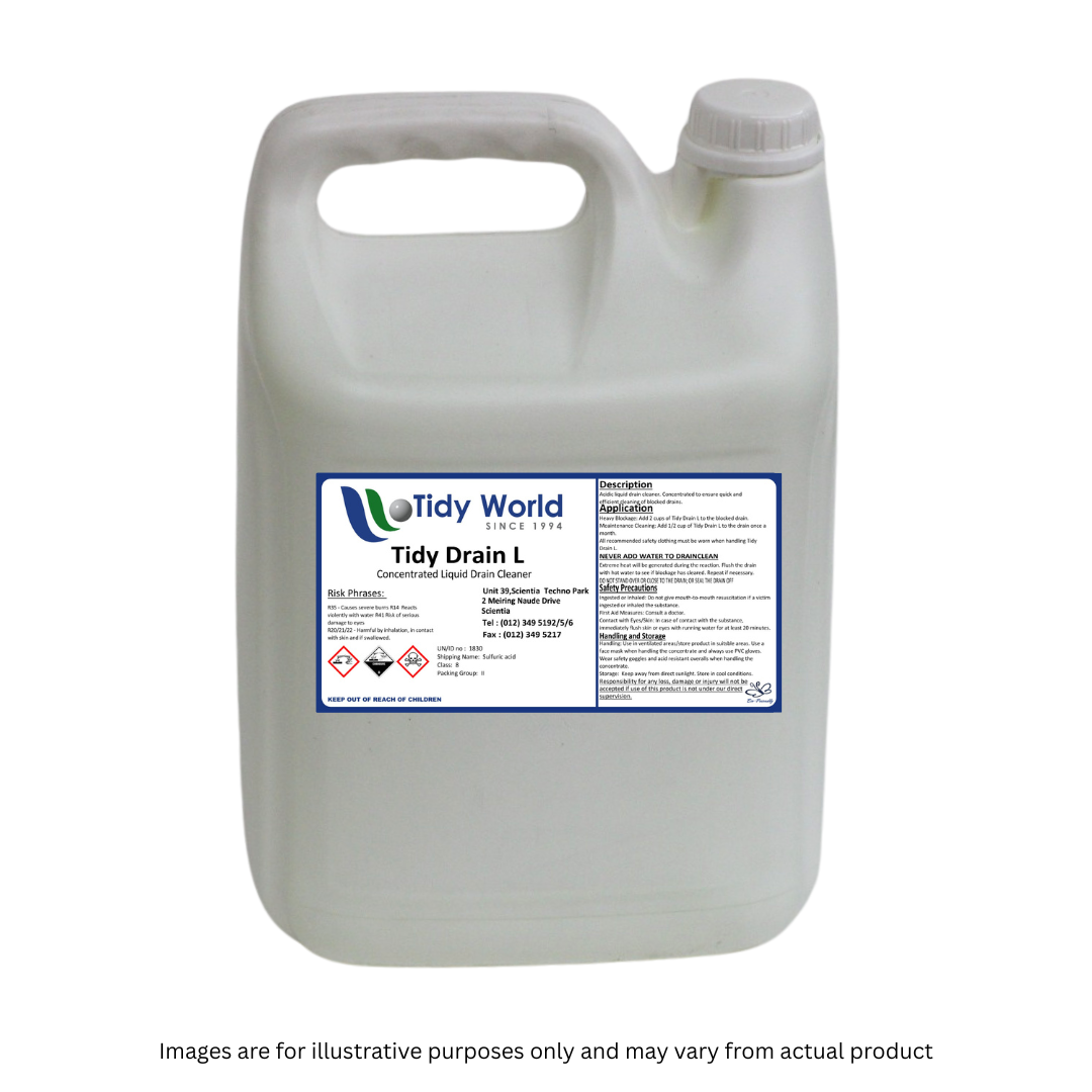 TIDY DRAIN L | CONCENTRATED LIQUID DRAIN CLEANER-5L-2025