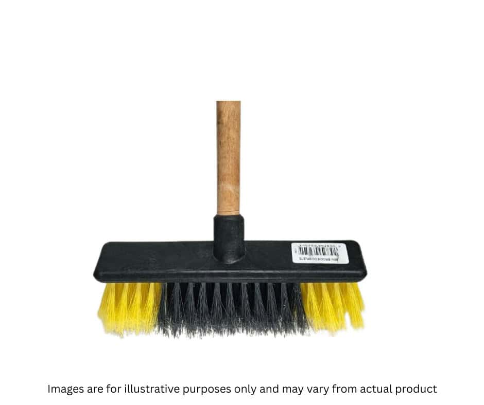 ECONOMY BROOM COMPLETE WITH WOODEN HANDLE
