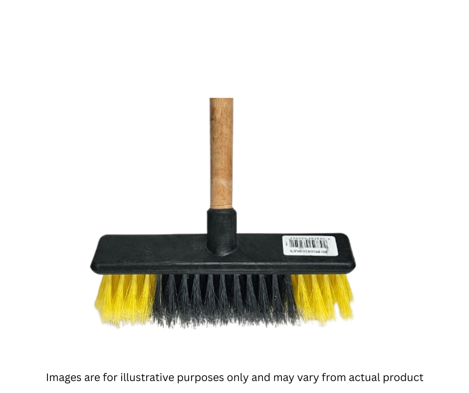 ECONOMY BROOM COMPLETE WITH WOODEN HANDLE (25D)