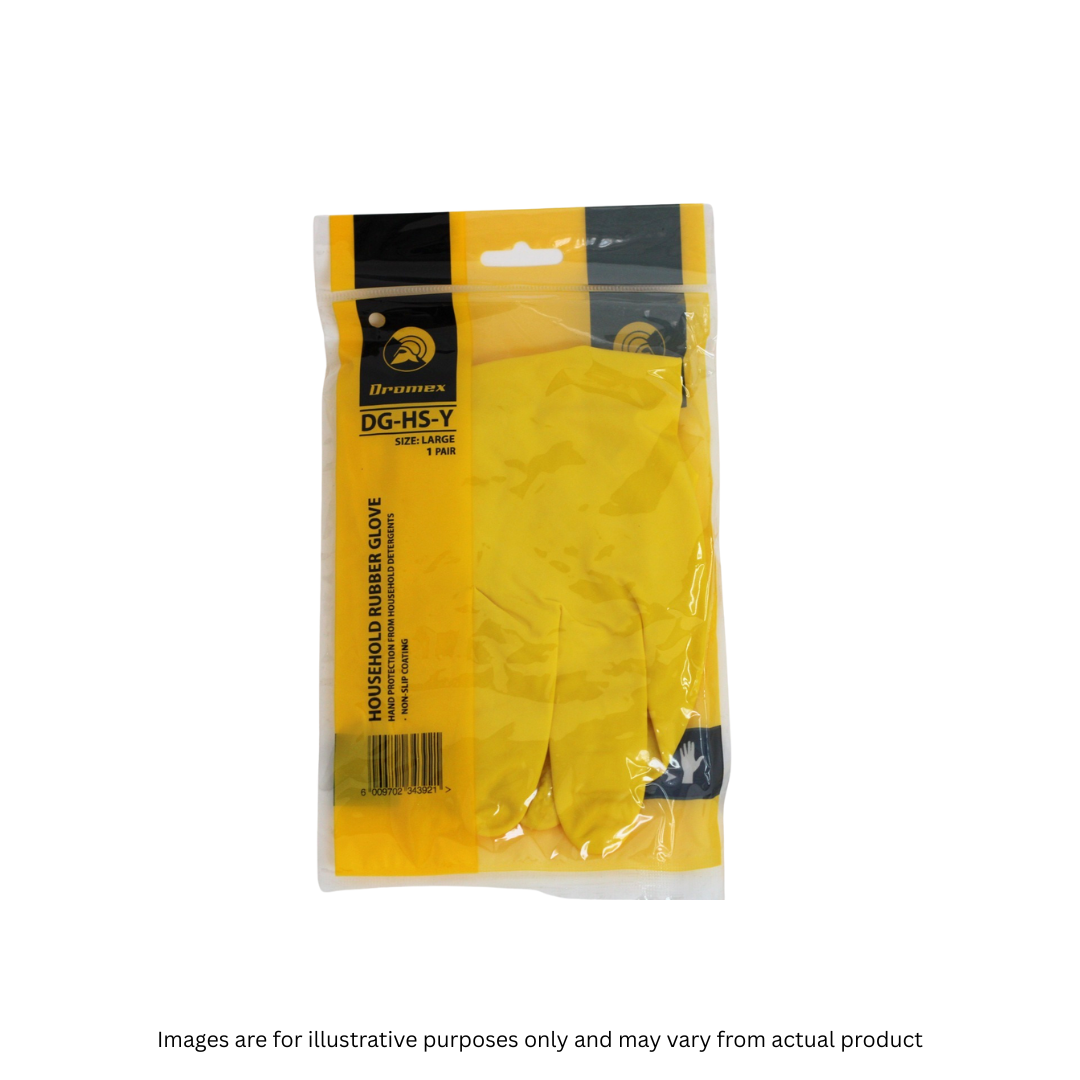 YELLOW HOUSE HOLD GLOVES X 1 PAIR | ALL SIZES (25E)