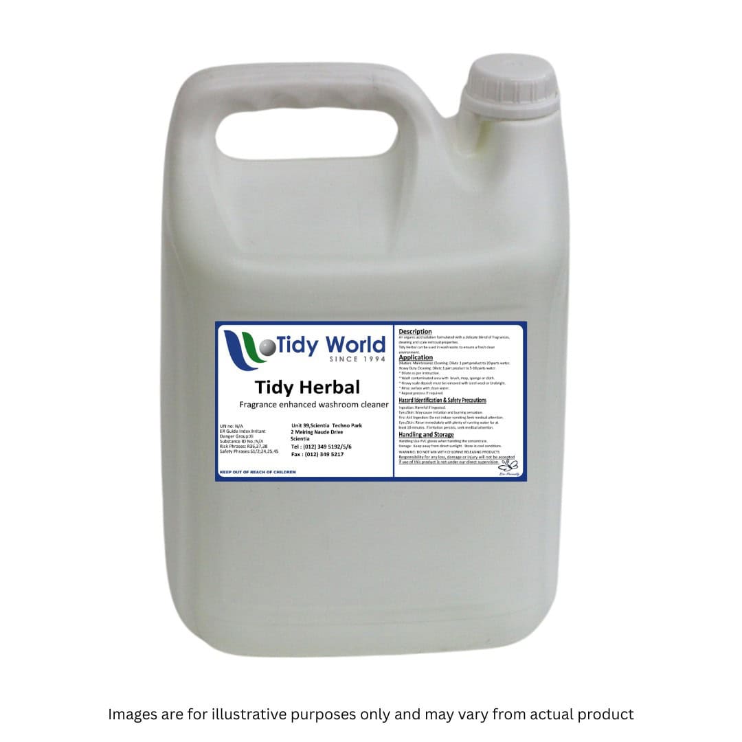 TIDY HERBAL | FRAGRANCE ENHANCED WASHROOM CLEANER-5L