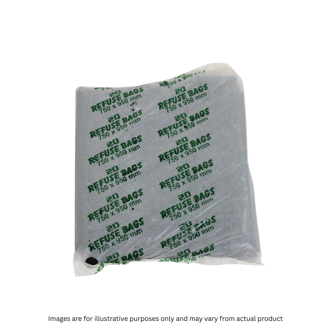 REFUSE BAG | 30 MICRON | BLACK X 20 - (25E)