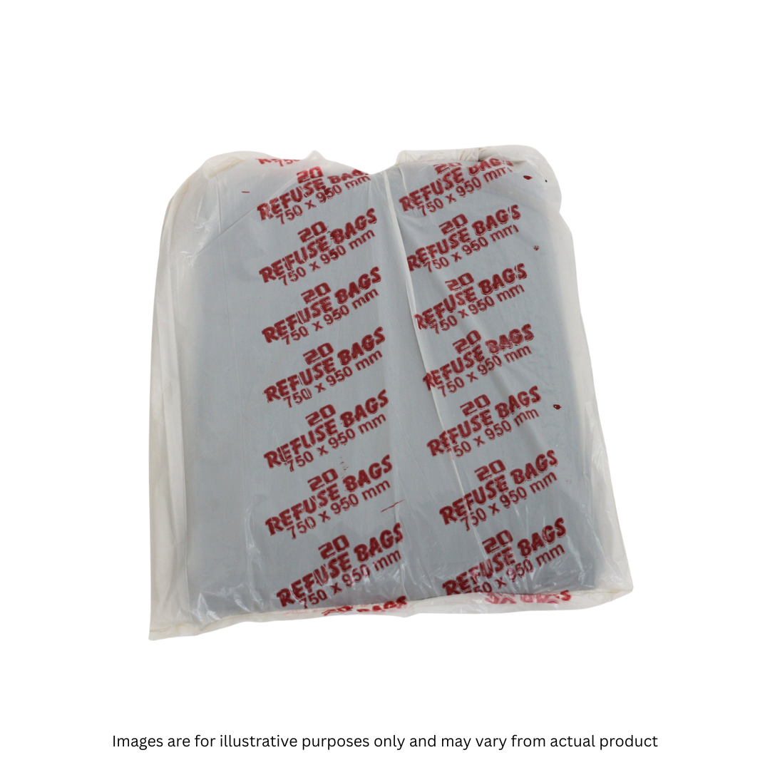 REFUSE BAG | 40 MICRON | BLACK X 20 - (25E)
