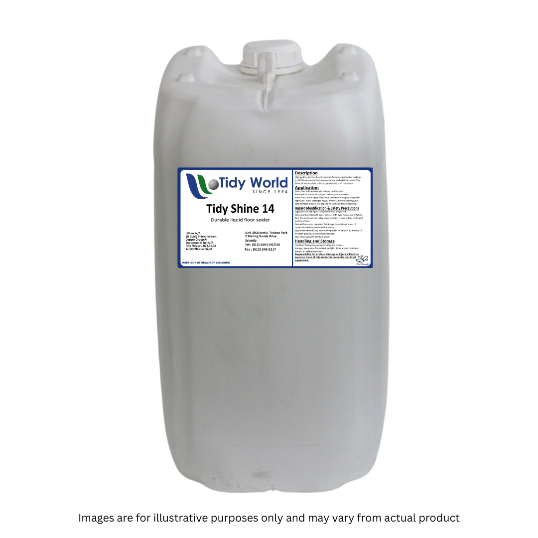 TIDY SHINE 14 | DURABLE LIQUID FLOOR POLISH-25L-2025