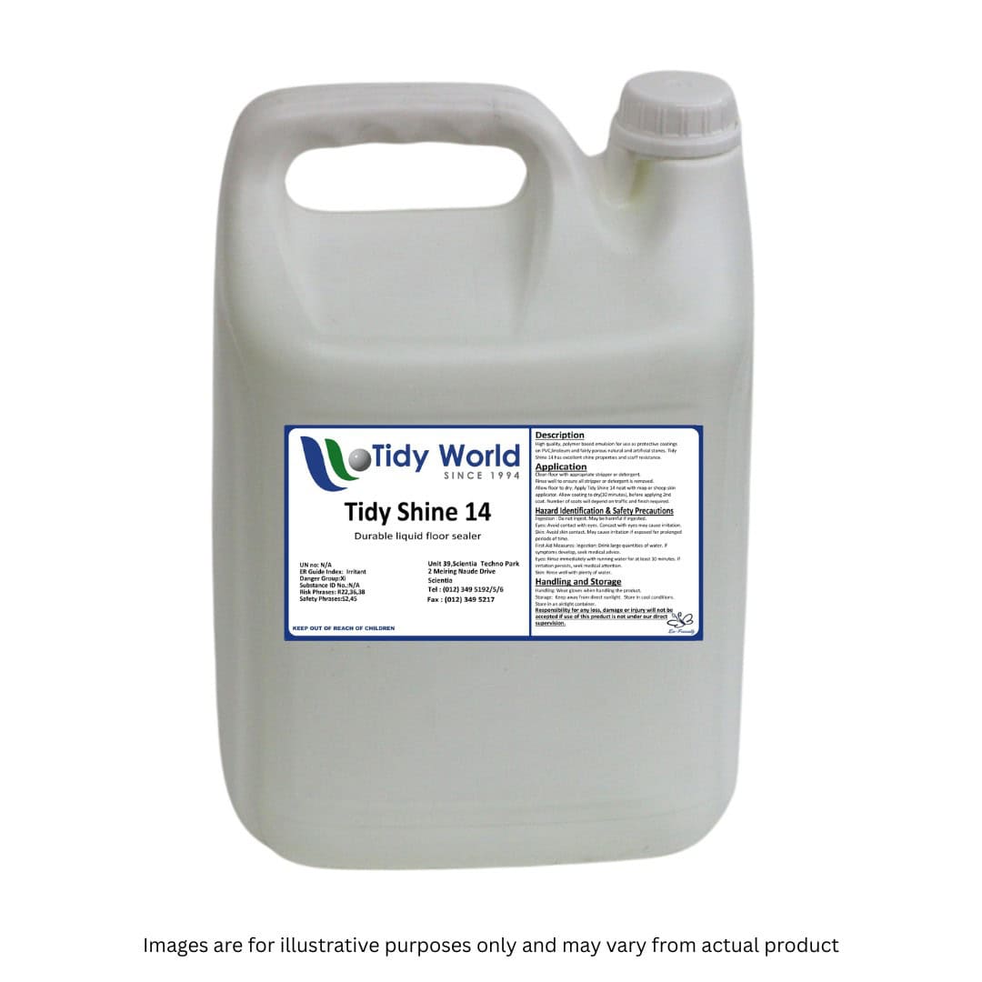 TIDY SHINE 14 | DURABLE LIQUID FLOOR POLISH-5L