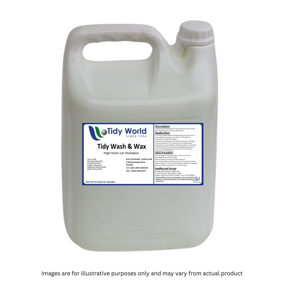TIDY WASH & WAX | HIGH FOAM CAR SHAMPOO-5L