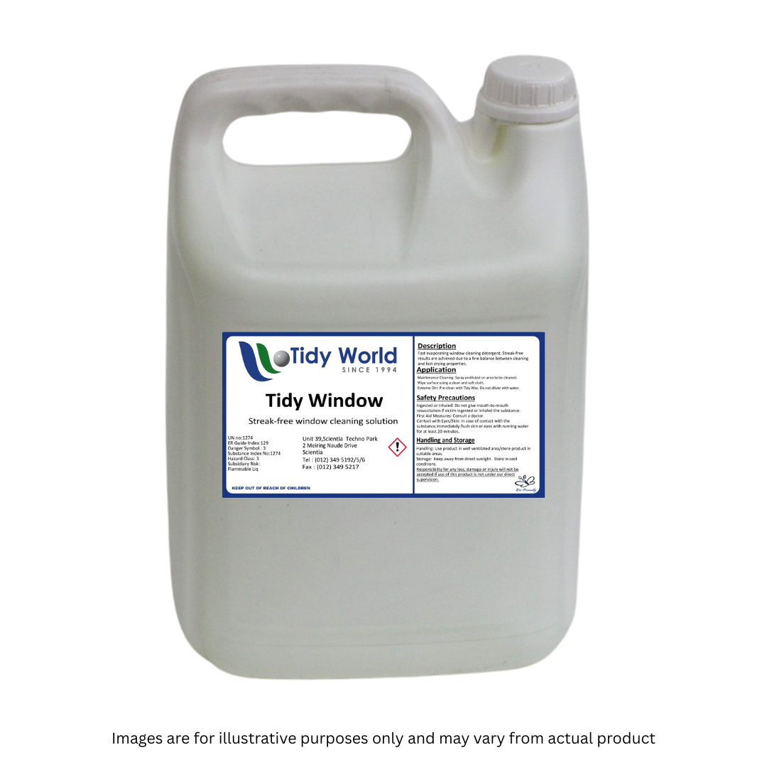 TIDY WINDOW CLEANER | WINDOW CLEANING DETERGENT-5L-2025