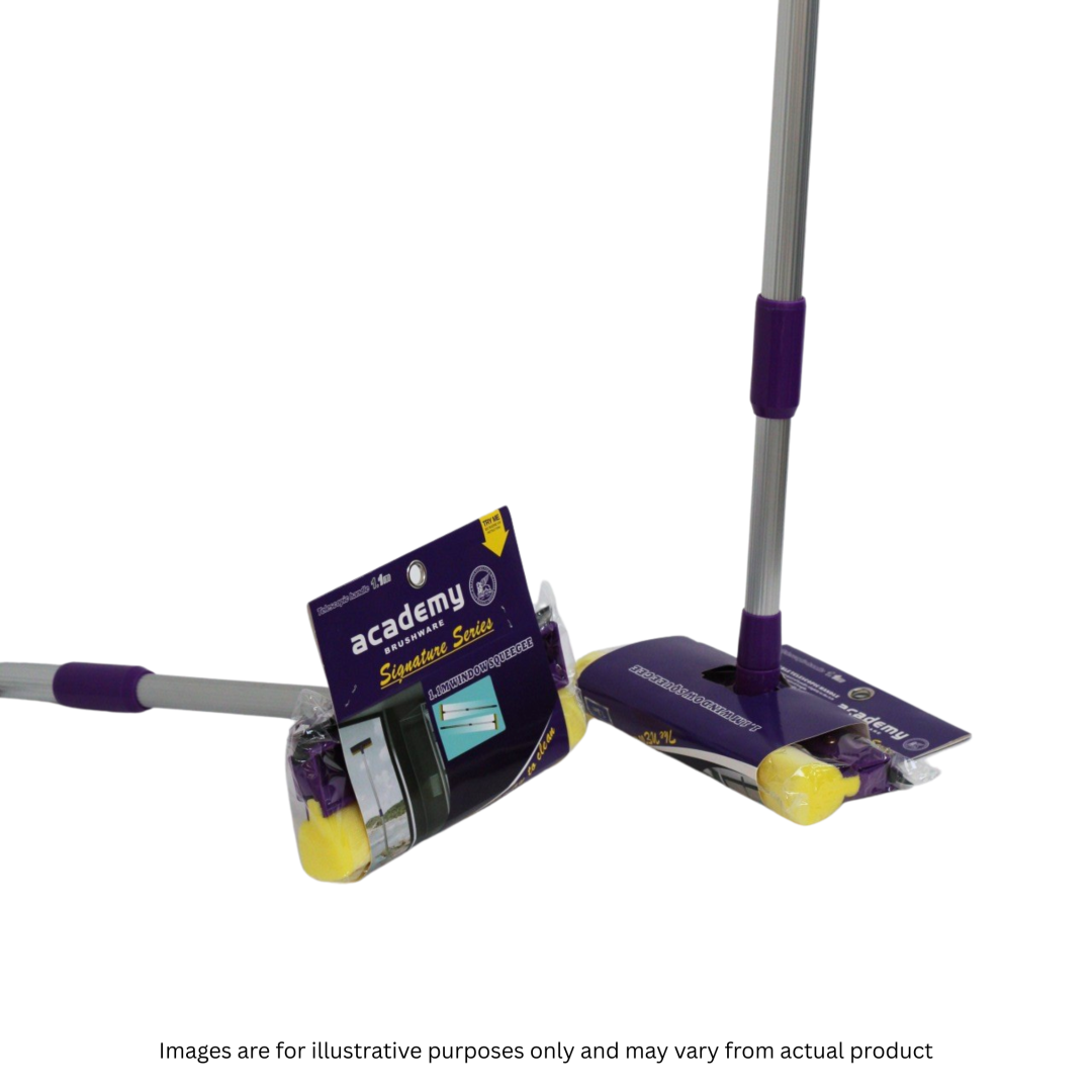 WINDOW WASHER | SPONGE & SQUEEGEE | 1.1M METAL HANDLE (25D)