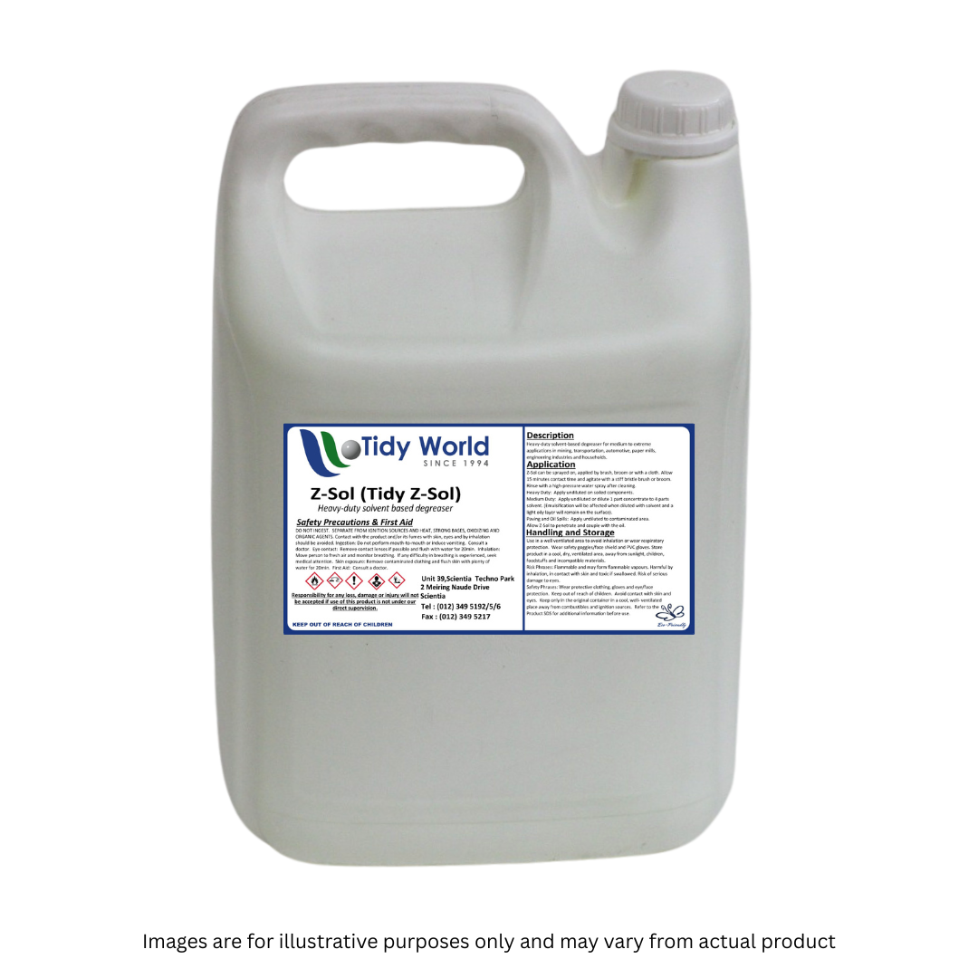 TIDY Z-SOL | SOLVENT BASED DEGREASER-5L-2025