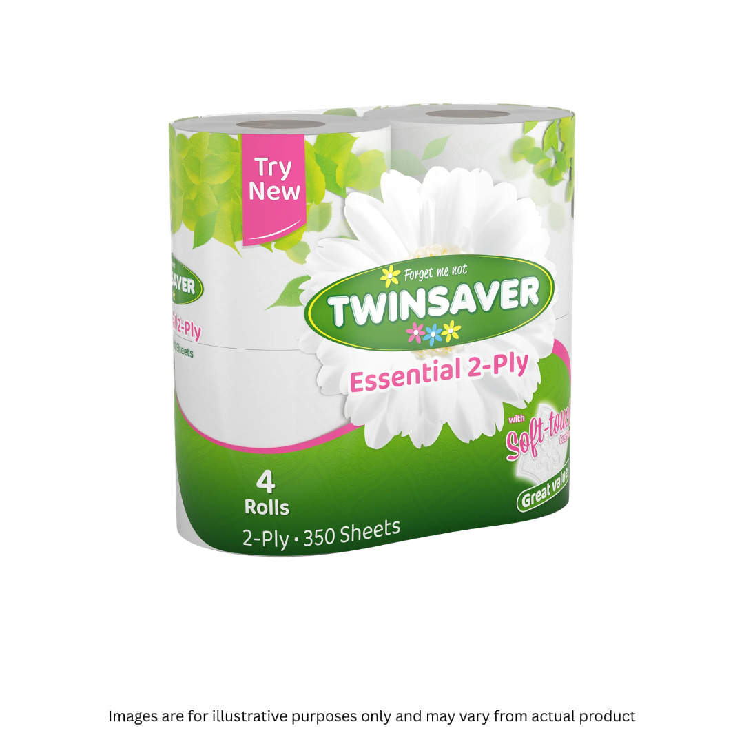 TWINSAVER | 2 PLY ESSENTIAL TOILET PAPER X 48 ROLLS | ITEM CODE: 1337